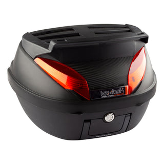 Lextek Motorcycle/Scooter Luggage Top Box 42 Litre with Top Rack