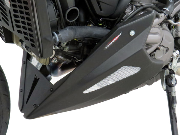 Ducati Monster 950  2021-2023 Belly Pan GLOSS Black with Silver Mesh Powerbronze.RRP £160