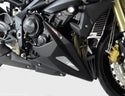 Triumph Street Triple 13-2016 Belly Pan Gloss Black & Silver Mesh Powerbronze..