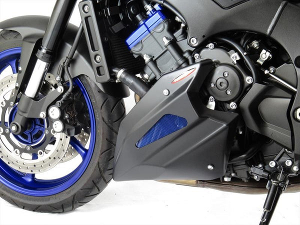 Yamaha FZ-8N  10-2015  Belly Pan Matt Black & Silver Mesh by Powerbronze RRP £172