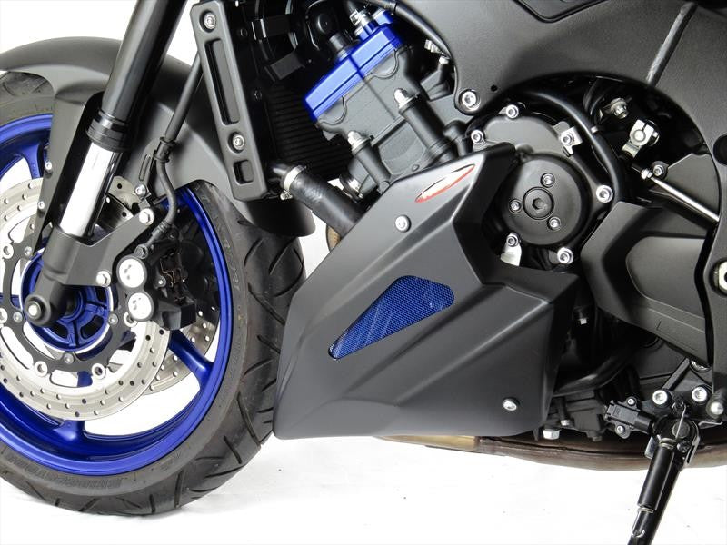 Yamaha FZ-8N 10-2015 Belly Pan Black & Silver Mesh by Powerbronze