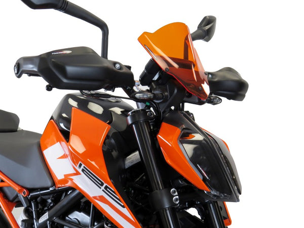 KTM 125 Duke 17-2023 Matt Black Handguard/Wind Deflectors Powerbronze