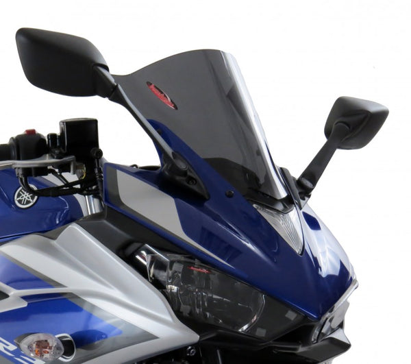 Yamaha YZF-R3   15-2018  Airflow Dark Tint DOUBLE BUBBLE SCREEN by Powerbronze.