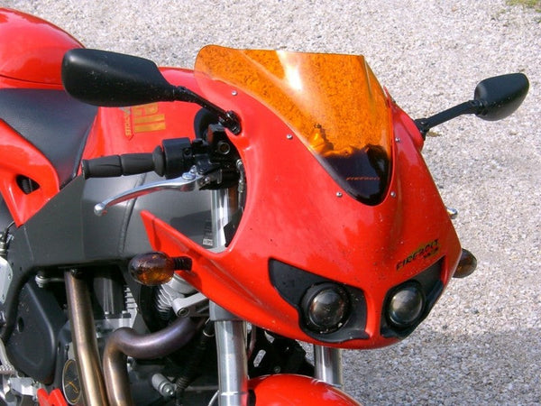Buell Firebolt 03-2007 Airflow RED DOUBLE BUBBLE SCREEN Powerbronze.