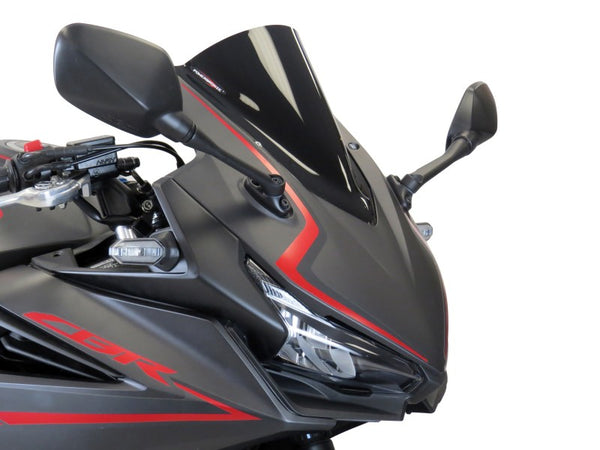 Fits Honda CBR500R  19-2023 Airflow Dark Tint DOUBLE BUBBLE SCREEN by Powerbronze