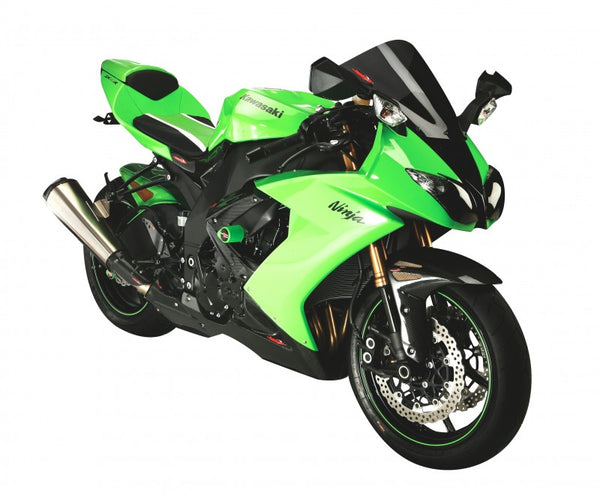 Kawasaki ZX-10R  08-2010  Airflow Light Tint DOUBLE BUBBLE SCREEN by Powerbronze