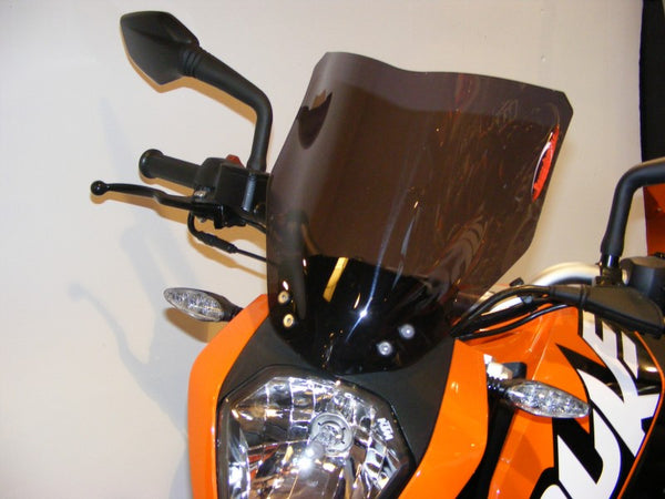 KTM Duke 200  13-2014  Airflow Light Tint DOUBLE BUBBLE SCREEN by Powerbronze.