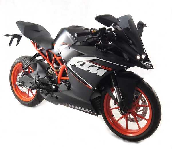 KTM RC 125  15-2021  Airflow Light Tint DOUBLE BUBBLE SCREEN by Powerbronze.