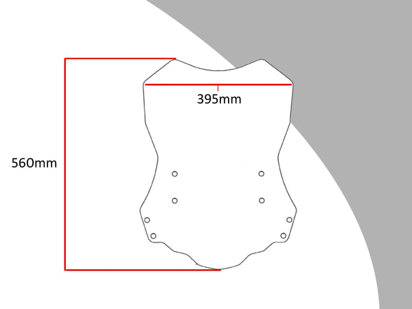 Benelli TRK502X 17-2023 Clear (560mm high)Flip/Tall SCREEN by Powerbronze.