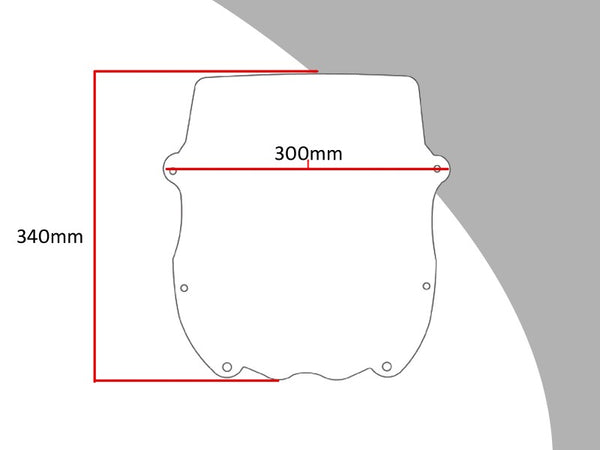 Fits Honda CBR600F  87-1990 Dark Tint 340mm Flip/Tall SCREEN Powerbronze.