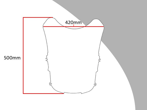 Fits Honda NT650V  98-2005 Light Tint 500mm Flip/Tall SCREEN Powerbronze..