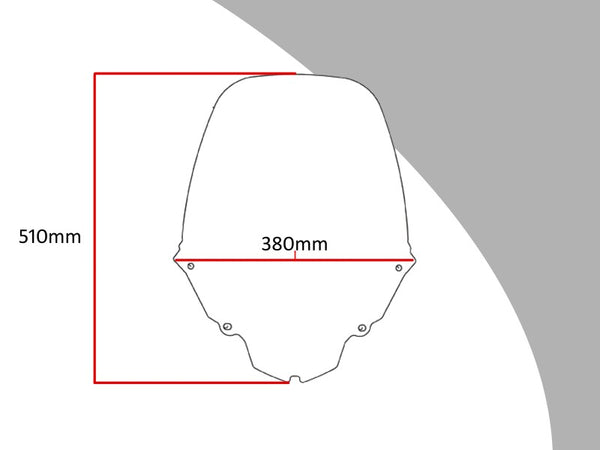 Fits Honda XL650V Transalp 00-2006 Light Tint 510mm Flip/Tall SCREEN Powerbronze.
