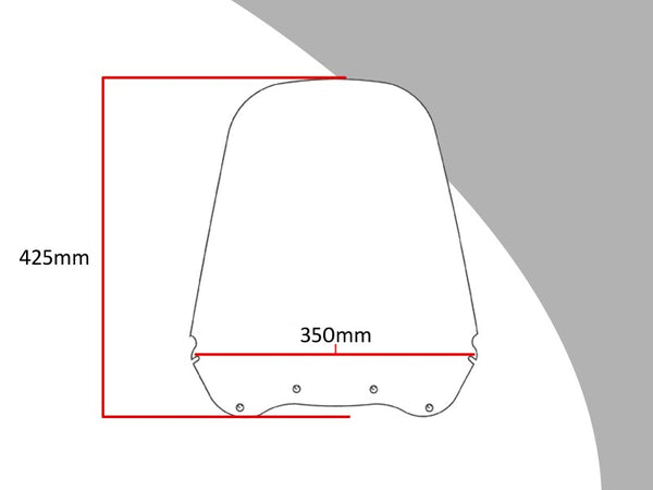Fits Honda XRV750 Africa Twin 96-2005 Light Tint 425mm Flip/Tall SCREEN Powerbronze.