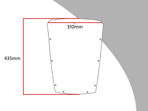 Fits Honda CBX750 83-1988 Light Tint 435mm Flip/Tall SCREEN Powerbronze.