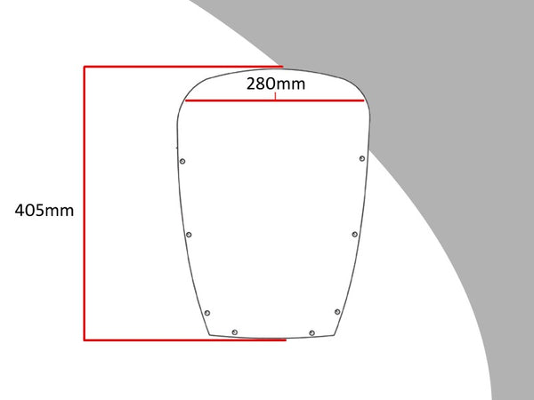 Fits Honda VF750 84-1986 Dark Tint 405mm Flip/Tall SCREEN Powerbronze.