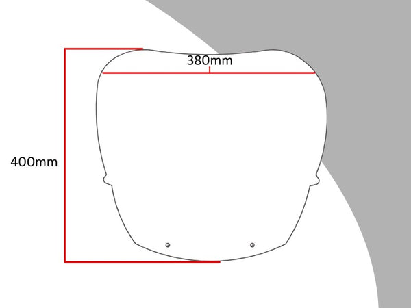 Fits Honda VFR750 88-1989 Dark Tint 400mm Flip/Tall SCREEN Powerbronze