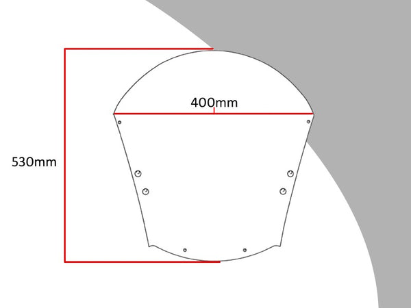 Fits Honda VFR750 90-1993 Dark Tint 530mm Flip/Tall SCREEN Powerbronze