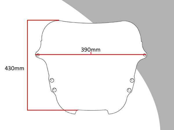 Fits Honda VFR750 94-1997 Dark Tint 430mm Flip/Tall SCREEN Powerbronze.