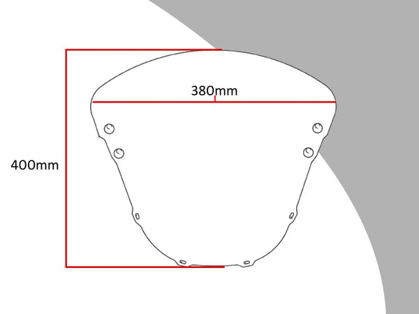 Fits Honda CBR900RR 92-1993 Light Tint 400mm Flip/Tall SCREEN Powerbronze