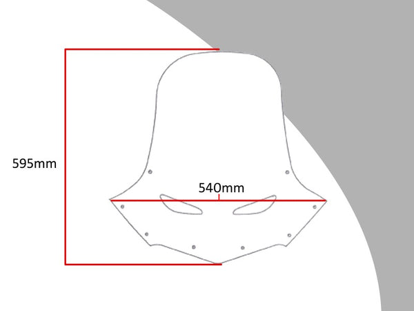 Fits Honda XL1000 Varadero 99-2002 Clear 595mm Flip/Tall SCREEN Powerbronze.