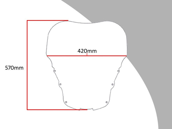 Fits Honda CBR1100XX Blackbird Light Tint 570mm Flip/Tall SCREEN Powerbronze.