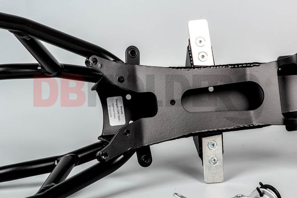 Aprilia RS660 2021 Black Anodised  Aluminium Rear Subframe by DB Holders.