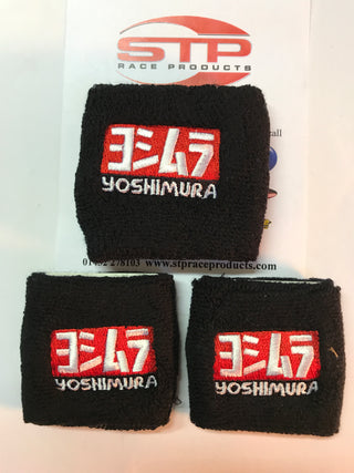 Yoshimura Black 2 x Brake & 1 x Clutch  Reservoir Socks Cover