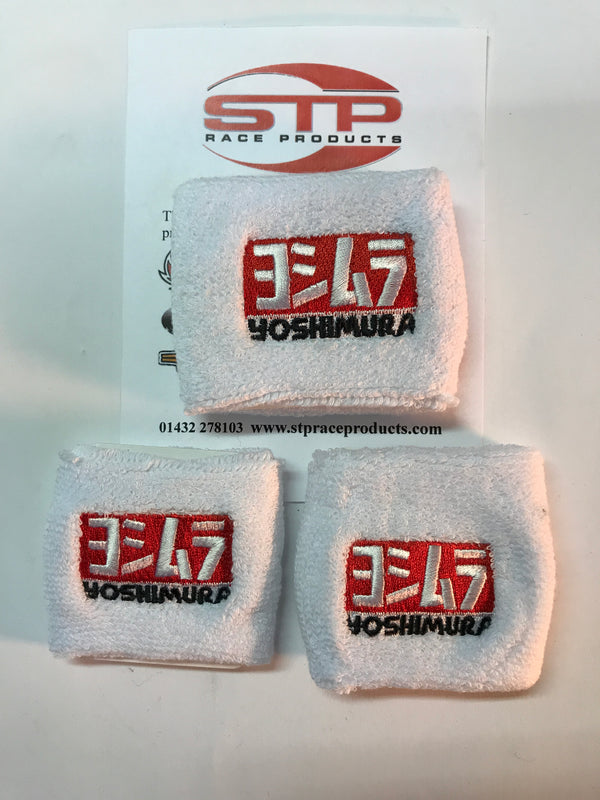 Yoshimura White 2 x Brake & 1 x Clutch Reservoir Socks Shrouds