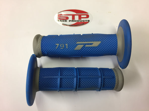 Progrip Soft Touch 791 Blue Grey MX Off Road Grips Dual Density 115mm