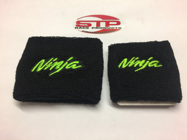 Ninja Motorcycle F&R Brake Master Cylinder Shrouds Socks Cover pair green