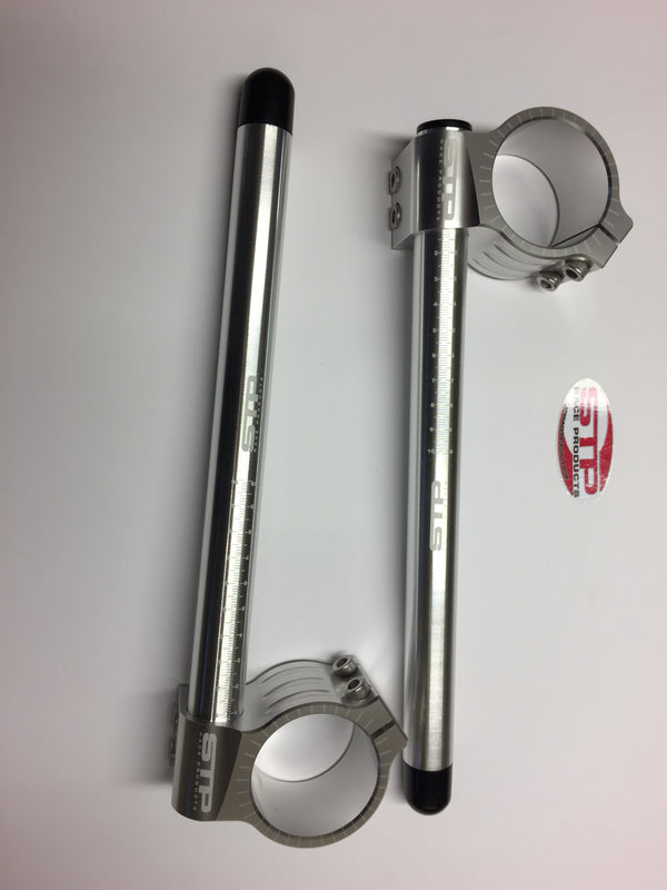 7 degree 50mm STP Tek2 Calibrated road race polished Clip-Ons handlebars.BSB MBB