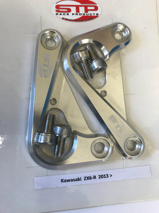 Kawasaki ZX6-R 13-2018  Rear Subframe Transport Hooks Pair Silver.