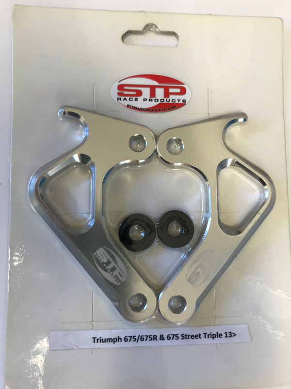 Triumph 675/R & Street Triple 13> Rear Subframe Transport Hooks Pair Silver.