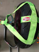 Green Rear Wheel Tie-Down Wheel Strap Motorcycle Light Strong Polyester webbing Strap..
