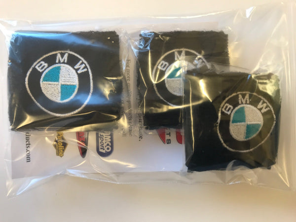 BMW Black 2 Brake + 1 Clutch  Reservoir Shrouds Socks Cover