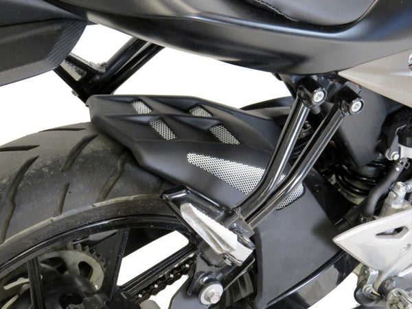 Suzuki GSXR125   17-2023 Gloss Black & Silver Mesh Rear Hugger  Powerbronze