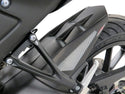 Yamaha YZF-R125  2019-2023 Matt Black & Silver Mesh rear hugger by powerbronze
