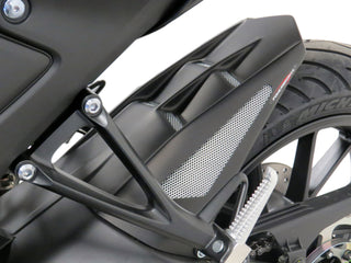 Yamaha MT-125  2020-2023 Matt Black & Silver Mesh Rear hugger by Powerbronze