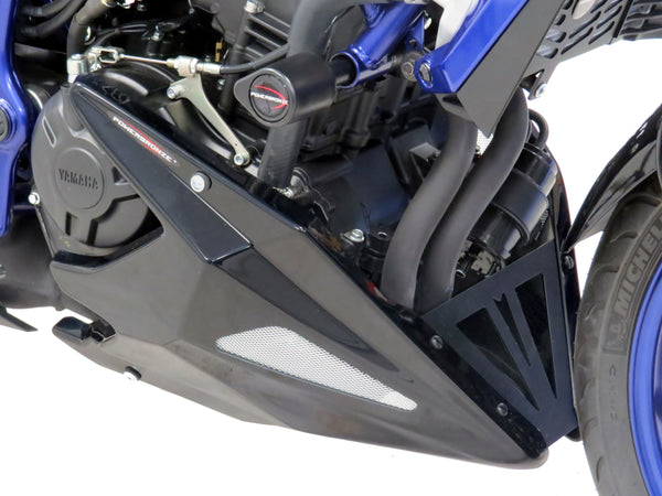 Yamaha MT-03 2016-2023  Belly Pan Gloss Black with Silver Mesh by Powerbronze RRP £160