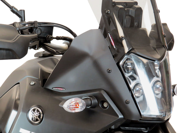 Yamaha Tenere 700 19 2022 Frosted Stealth Grey Wind Deflectors by Powe STP Racing Products