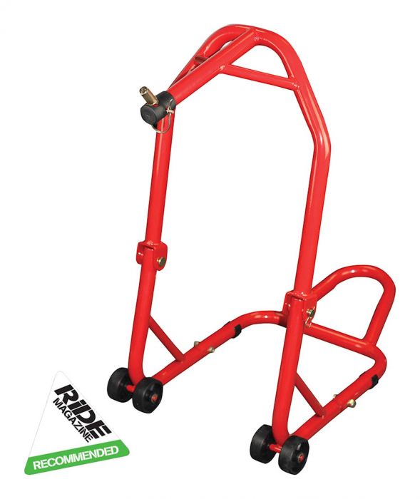 BikeTek Series 3 Front Headlift Track Paddock Stand Set- Red