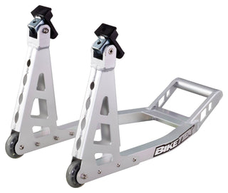 BikeTek  Aluminium Box Section Front Track Paddock Stand - Silver