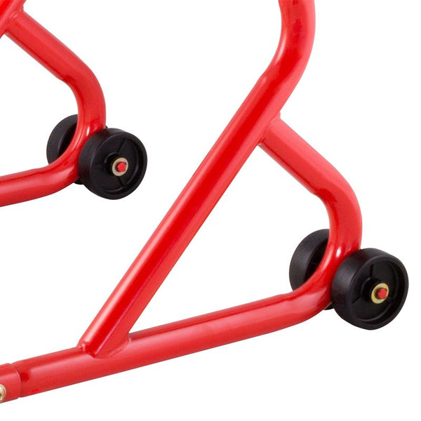 BikeTek Series 3 Rear Track Paddock Stand Set- Red.