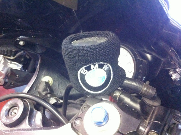 BMW Black Motorcycle Front + Rear Brake Master Cylinder Shrouds Socks Covers