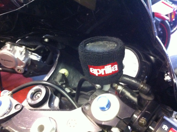 Aprilia Black Motorcycle Front & Rear Brake Master Cylinder Shrouds Socks Cover