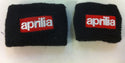 Aprilia Black Motorcycle Front & Rear Brake Master Cylinder Shrouds Socks Cover..
