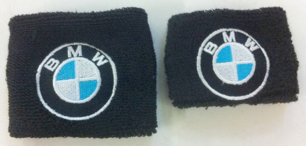 BMW Black Motorcycle Front + Rear Brake Master Cylinder Shrouds Socks Covers