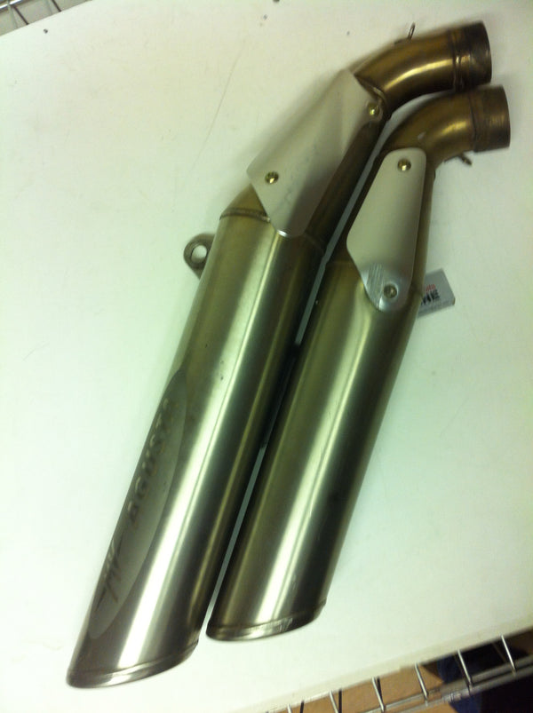 MV Agusta Brutale 910r Pair upper & lower Silencers  Used Condition with scuffs .