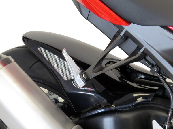 Honda CBR1000RR Fireblade  17-2019  Gloss Black & Silver Mesh Rear Hugger Powerbronze