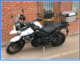 2015 Triumph Tiger 800 XRT Crystal White STP Racing Products